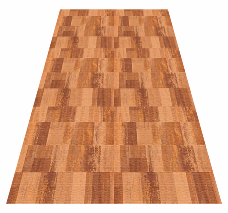 Texture vinyl rug with terracotta squares pattern - TenStickers
