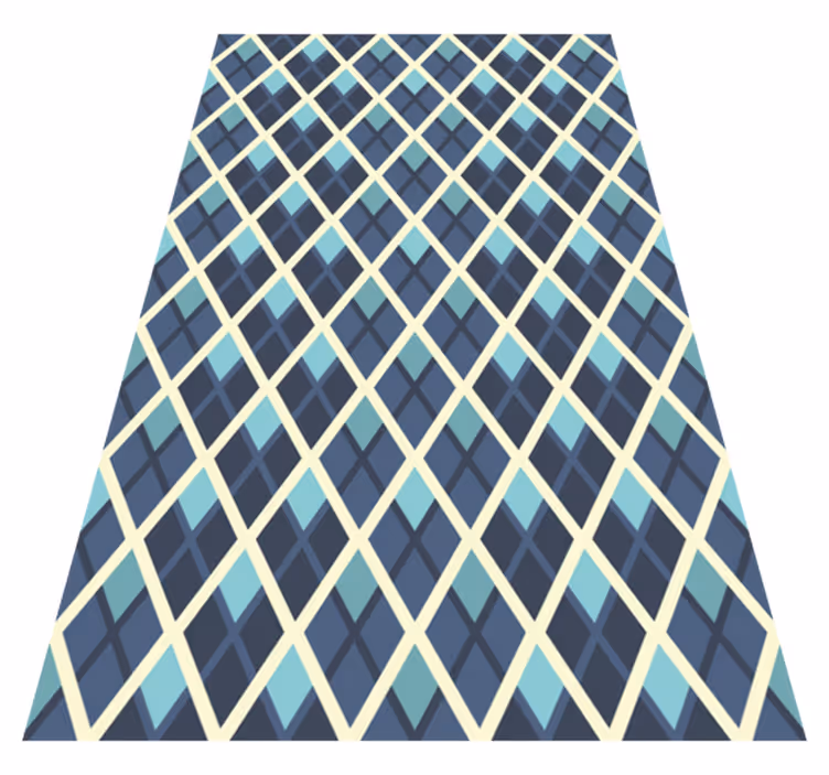 Texture vinyl rug with abstract multicoloured diamonds - TenStickers