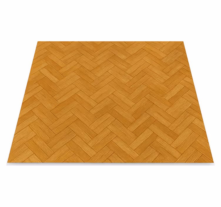 Texture vinyl rug interlocking oak parquet design - TenStickers