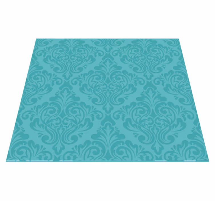 Vintage vinyl rug in damask pattern - TenStickers