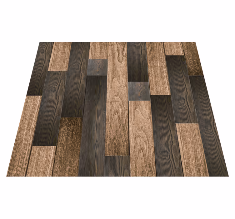 Texture vinyl rug with elegant wood designs - TenStickers