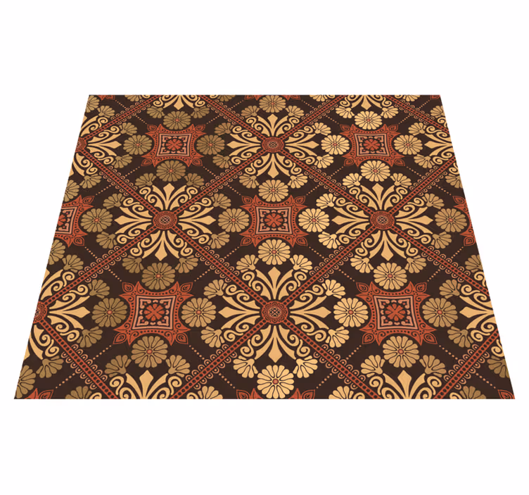 Vintage vinyl rug for bedroom décor - TenStickers