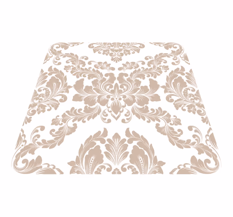 Vintage vinyl rug in damask design - TenStickers