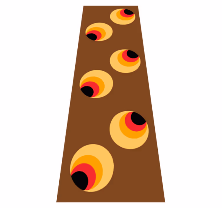 Vintage vinyl rug with pop eyeball design - TenStickers
