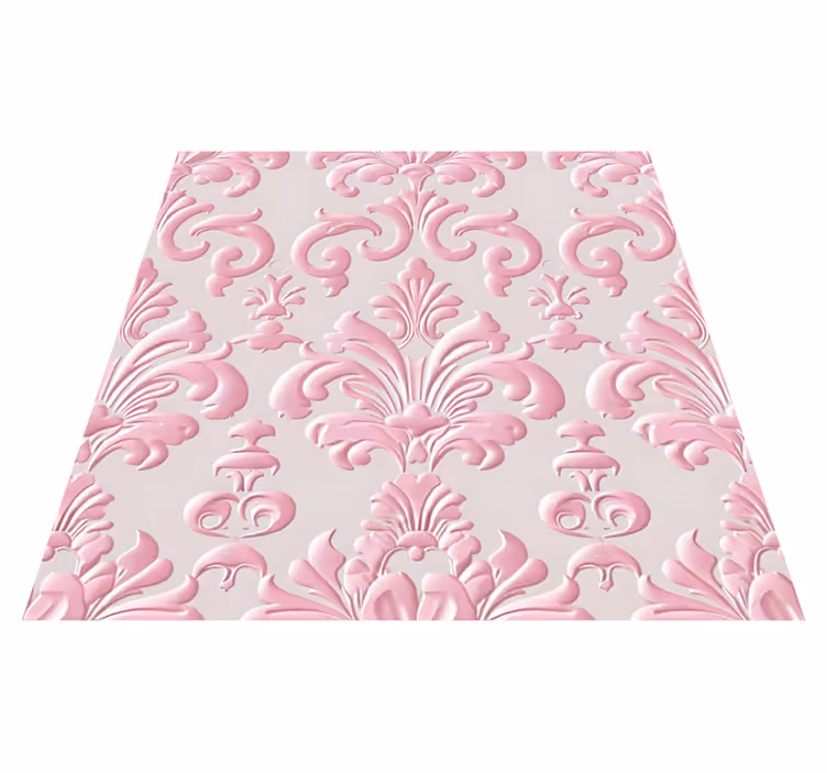 Vintage vinyl rug in pink design - TenStickers