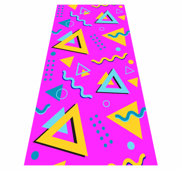 Vintage vinyl rug memphis retro 80s geometric design - TenStickers