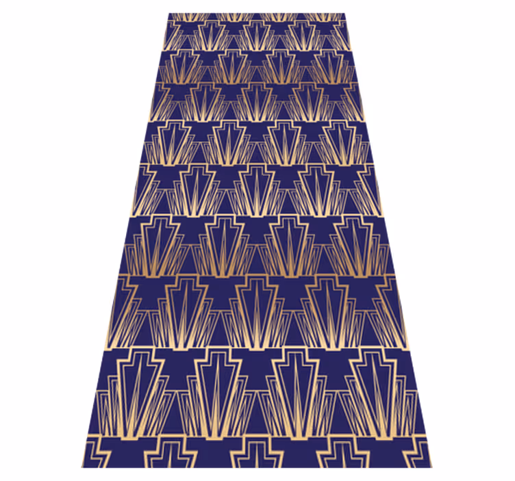Vintage vinyl rug with gradient gold design - TenStickers