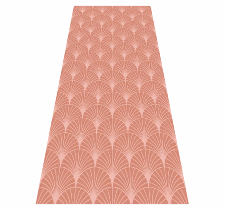 Vintage vinyl rug with rose gold palm design - TenStickers