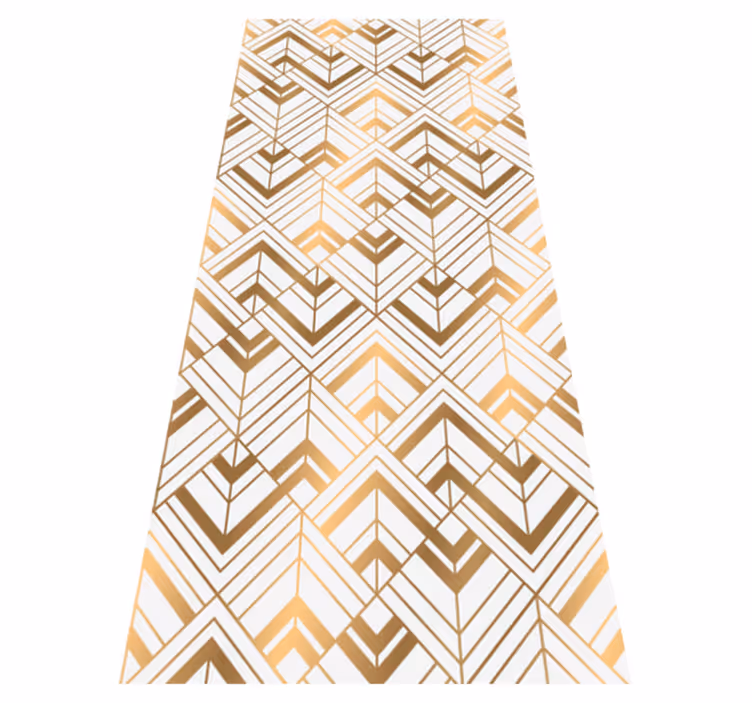 Vintage vinyl rug with diamond-shaped decor pattern - TenStickers