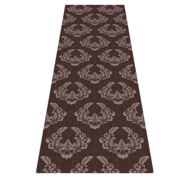 Vintage vinyl rug with seamless damask pattern - TenStickers