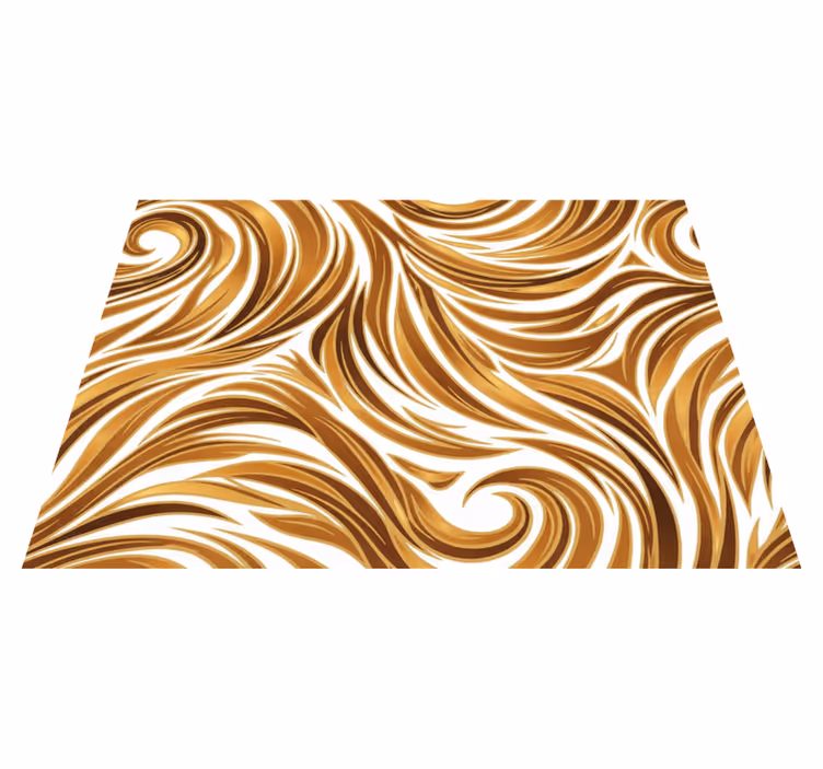 Vintage vinyl rug in golden fur design - TenStickers