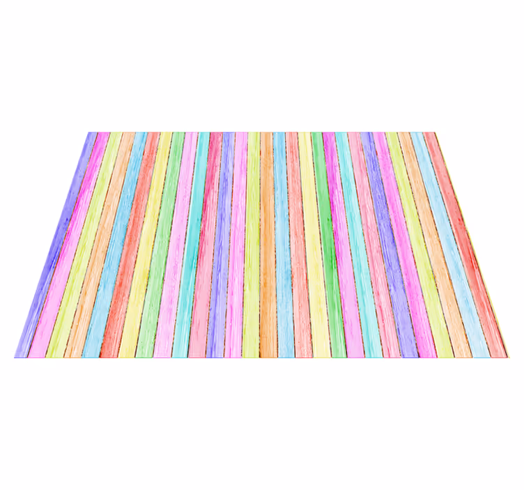 Texture vinyl rug in wood plank color - TenStickers