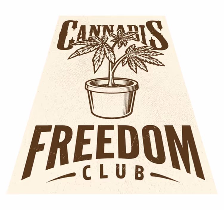 Custom vinyl rug for cannabis club decor - TenStickers