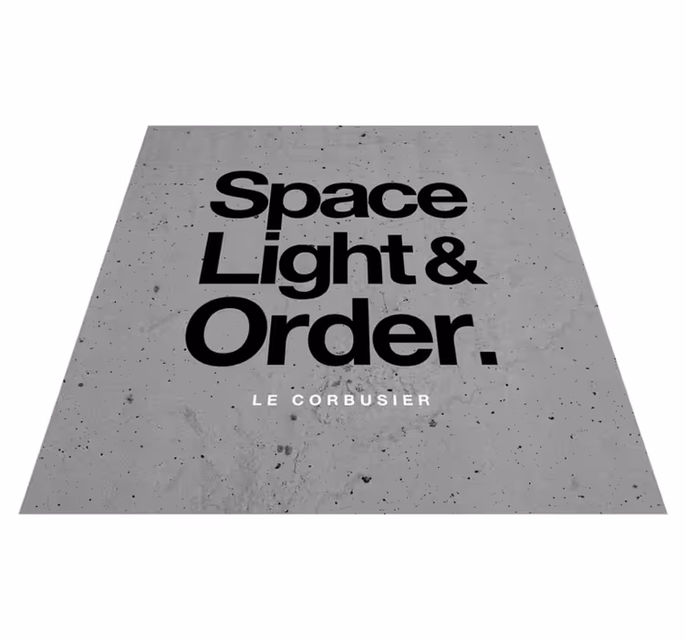 Custom vinyl rug for le corbusier's needs - TenStickers