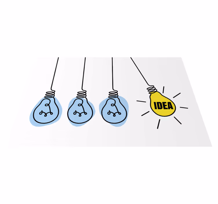 Custom vinyl rug bright ideas with light bulbs - TenStickers