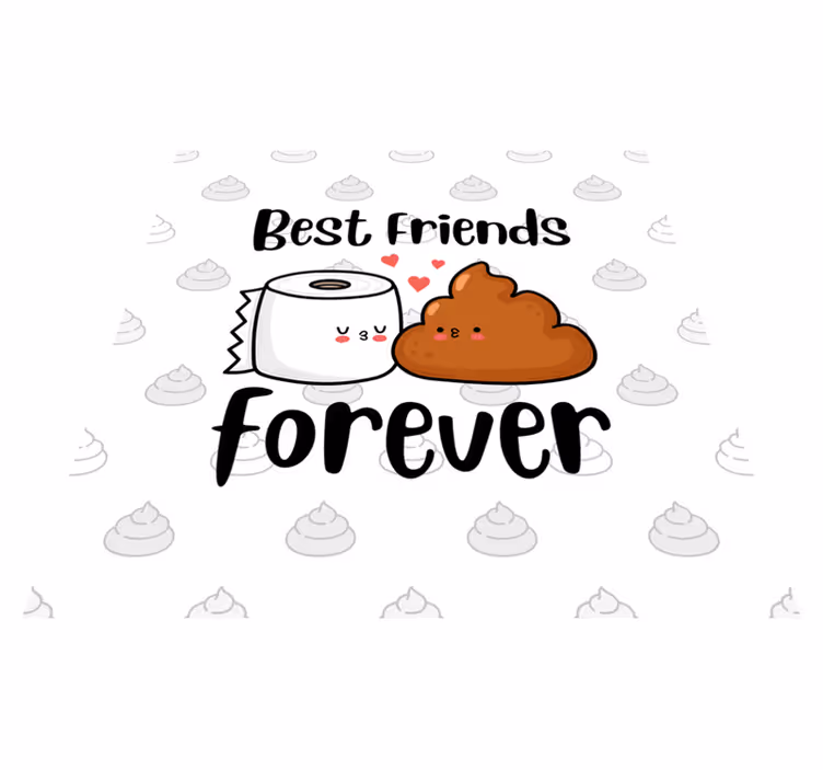 Custom vinyl rug with toilet humor design - TenStickers