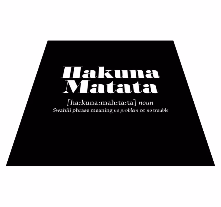 Custom vinyl rug no worries - TenStickers