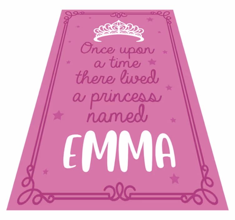 Princess personalized custom vinyl rug - TenStickers
