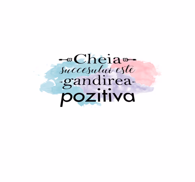 Custom vinyl rug positive thinking is the key to success - TenStickers