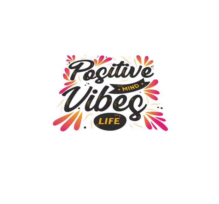 Custom vinyl rug positive mind positive vibes - TenStickers