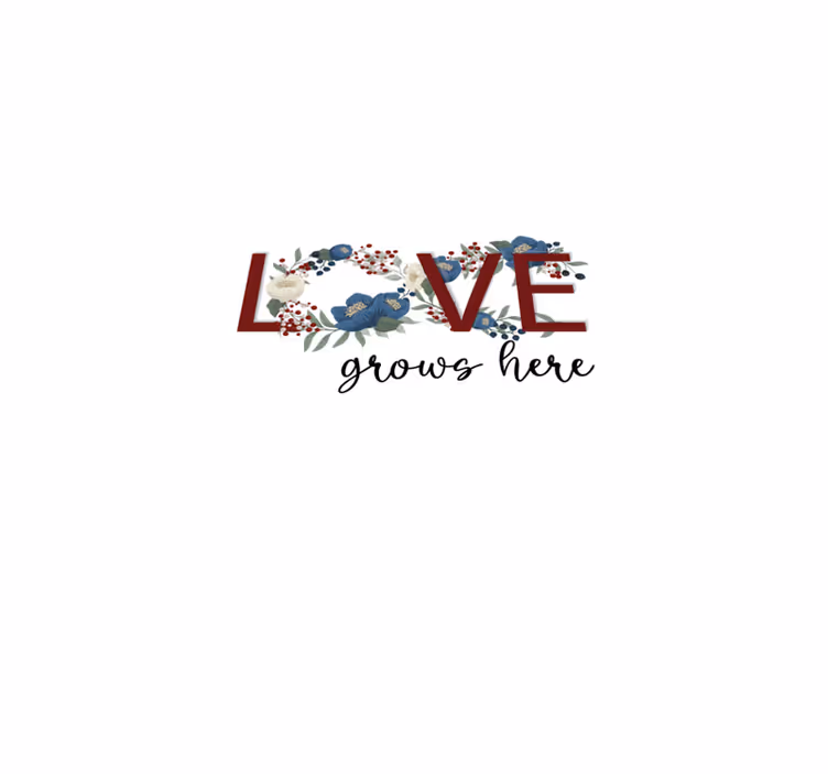Custom vinyl rug love flourishes here - TenStickers