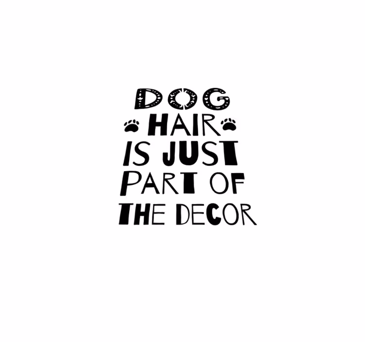 Custom vinyl rug dog hair adds to the charm - TenStickers