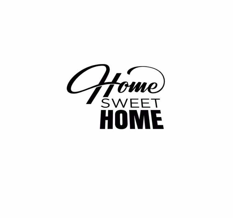 Custom vinyl rug home sweet home minimalist style - TenStickers