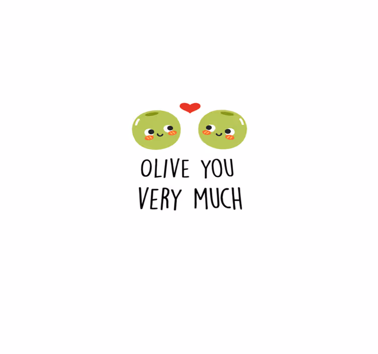 Custom vinyl rug with a funny olive quote - TenStickers