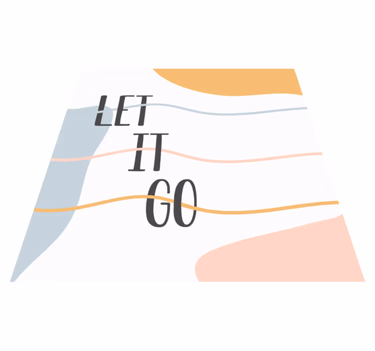 Custom vinyl rug in pastel colors let it go design - TenStickers