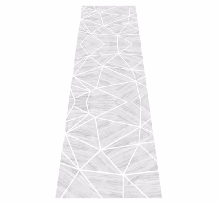 Texture vinyl rug in white and silver wood pattern - TenStickers