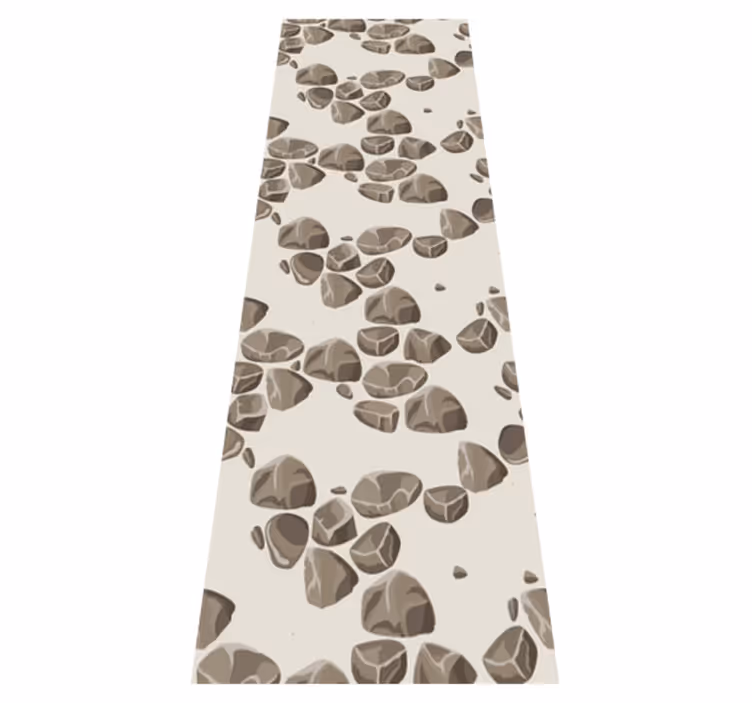 Texture vinyl rug worn modern rustic stones - TenStickers
