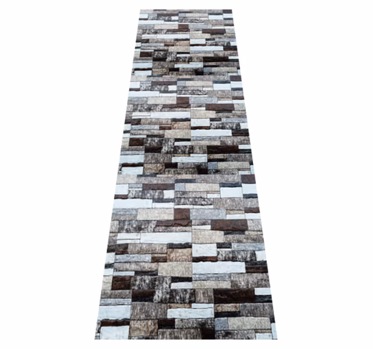 Texture vinyl rug in elegant gray stone design - TenStickers