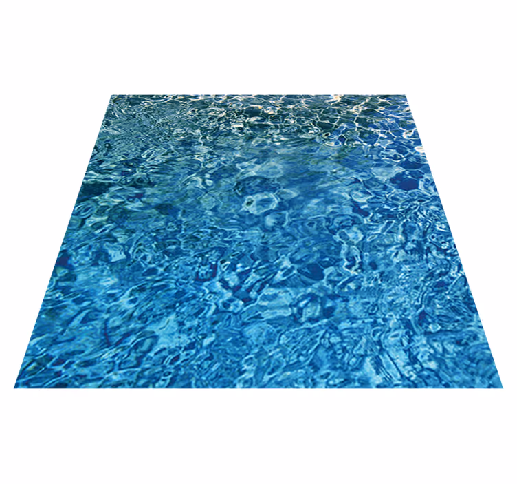 Texture vinyl rug in blue realistic water - TenStickers