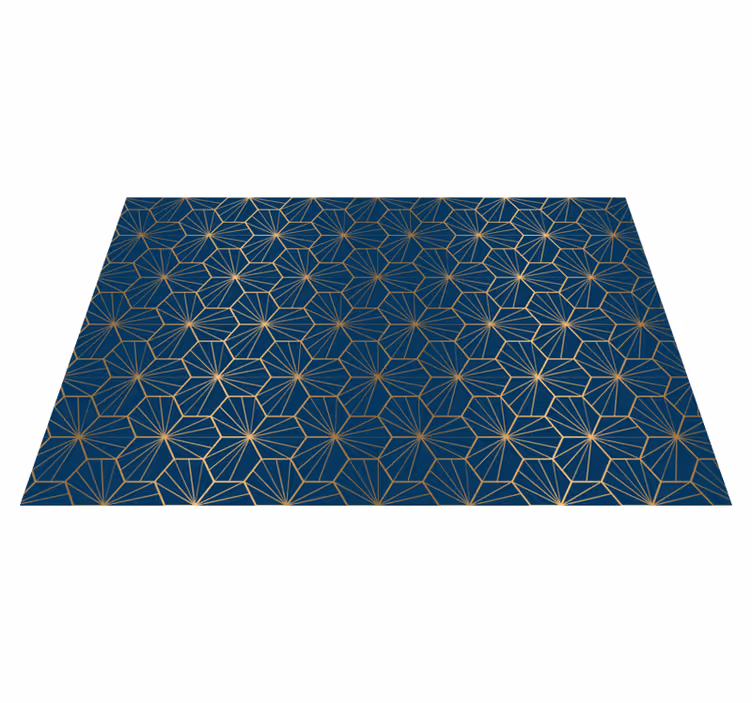 Geometric vinyl rug with an elegant geometric pattern - TenStickers