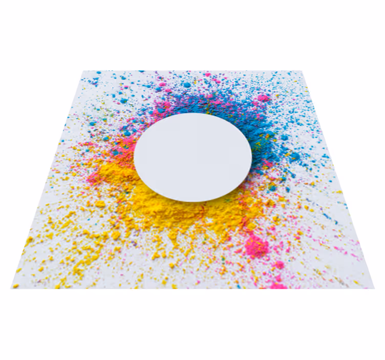 Geometric vinyl rug circle splash - TenStickers