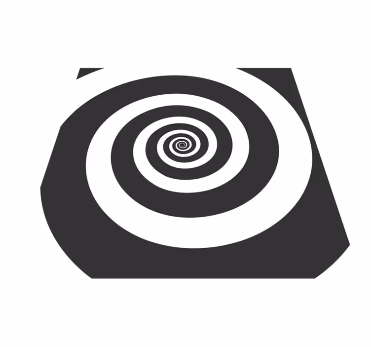 Geometric vinyl rug spiral motion design - TenStickers