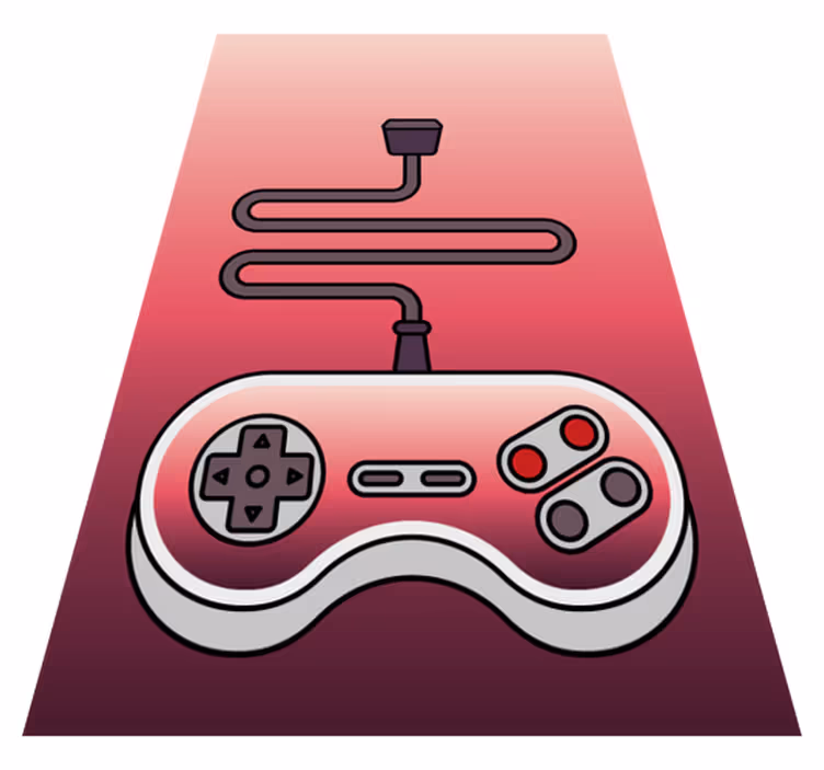 Gaming vinyl rug for kids game controller - TenStickers