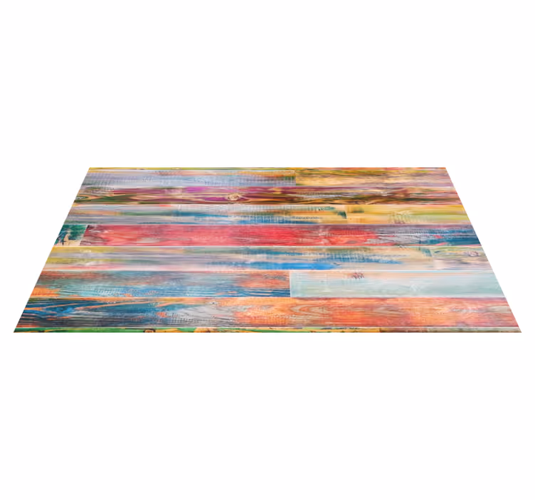 Entrance hall vinyl rug in various wood tones - TenStickers