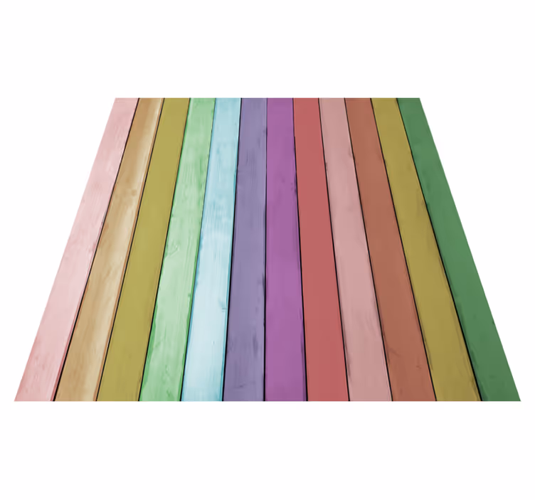 Entrance hall vinyl rug in light wood tones - TenStickers