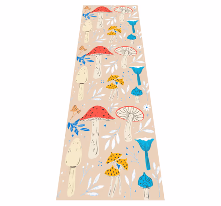Living room vinyl rug with classic mushroom beige - TenStickers
