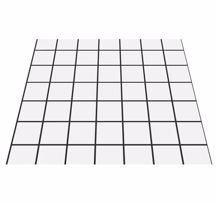 Living room vinyl rug uneven checkerboard - TenStickers