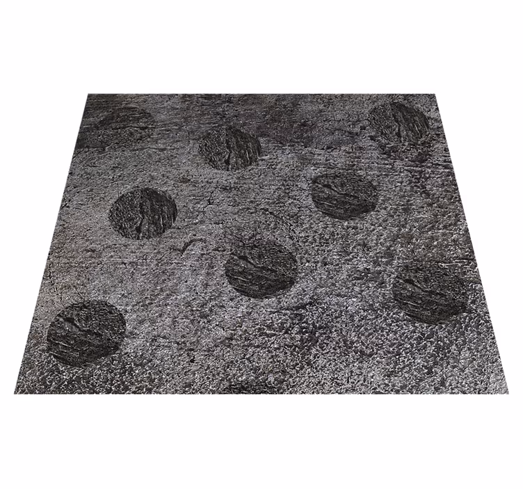 Grey vinyl rug with abstract circular patterns - TenStickers