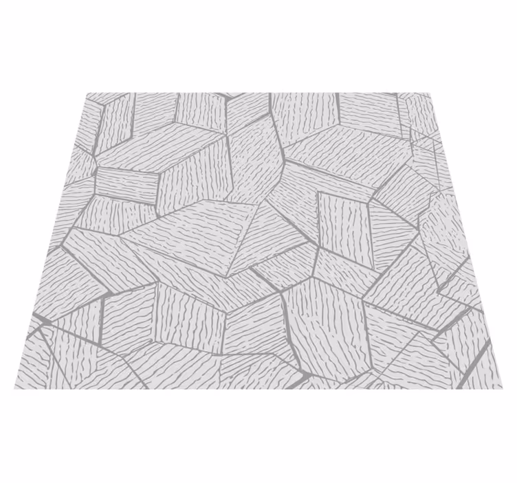 Grey vinyl rug with african fabric design - TenStickers