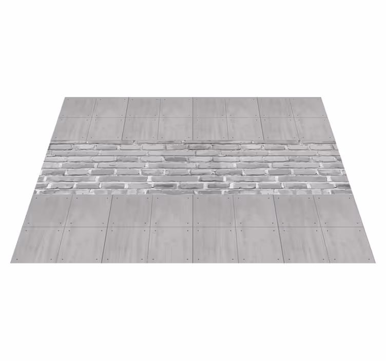 Grey vinyl rug with concrete style panels - TenStickers