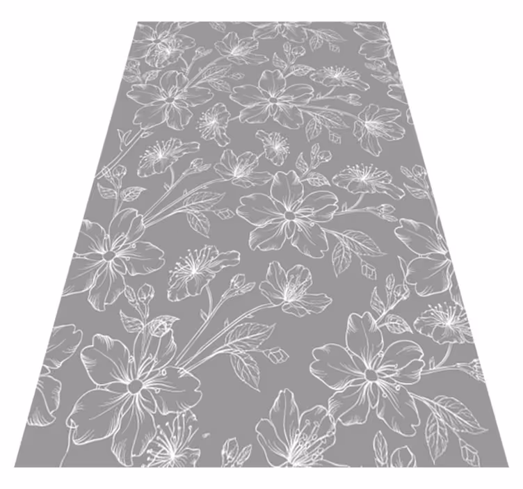 Grey vinyl rug in grey pattern - TenStickers