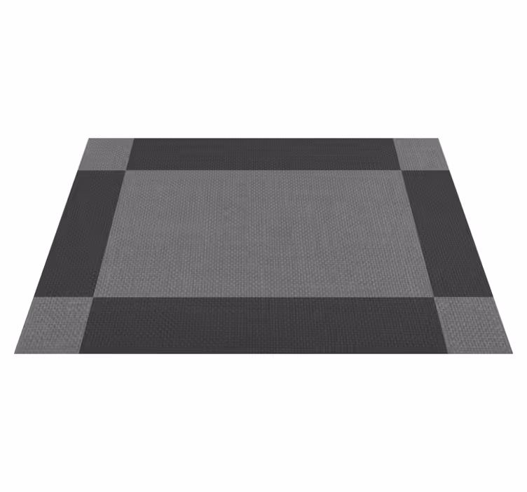 Grey vinyl rug with sophisticated gray backdrop - TenStickers