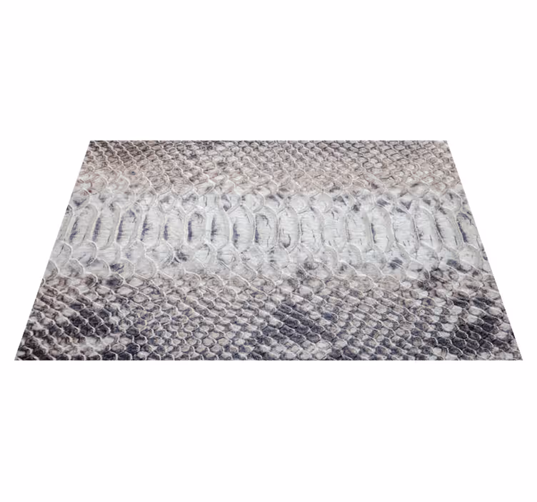Grey vinyl rug in grey snake print pattern - TenStickers