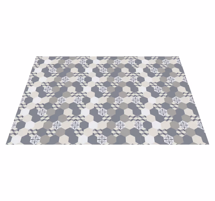 Grey vinyl rug barcelona marengo - TenStickers