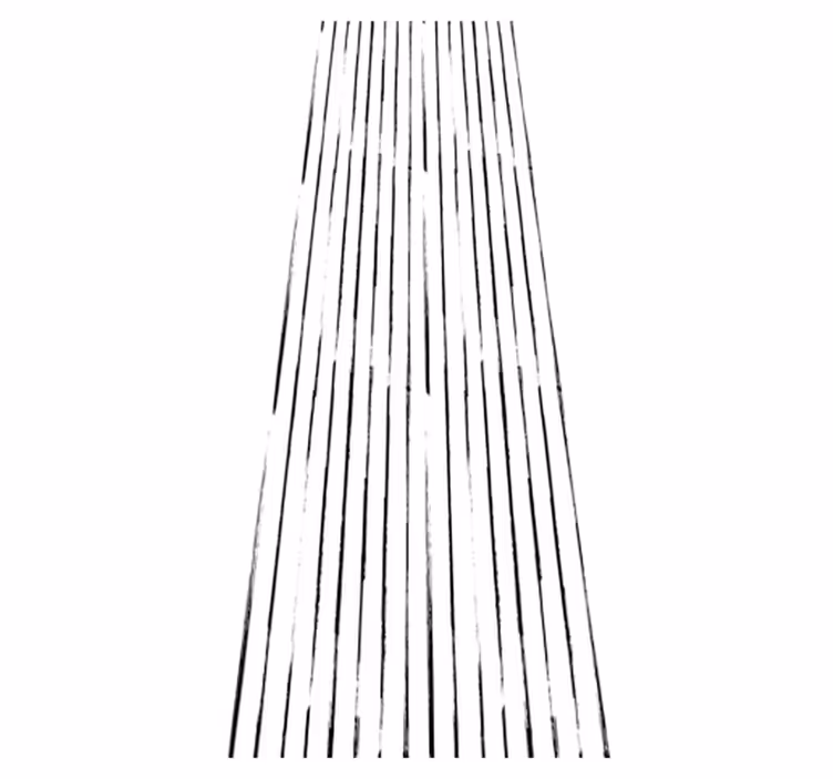 Hallway vinyl rug in nordic black and white - TenStickers