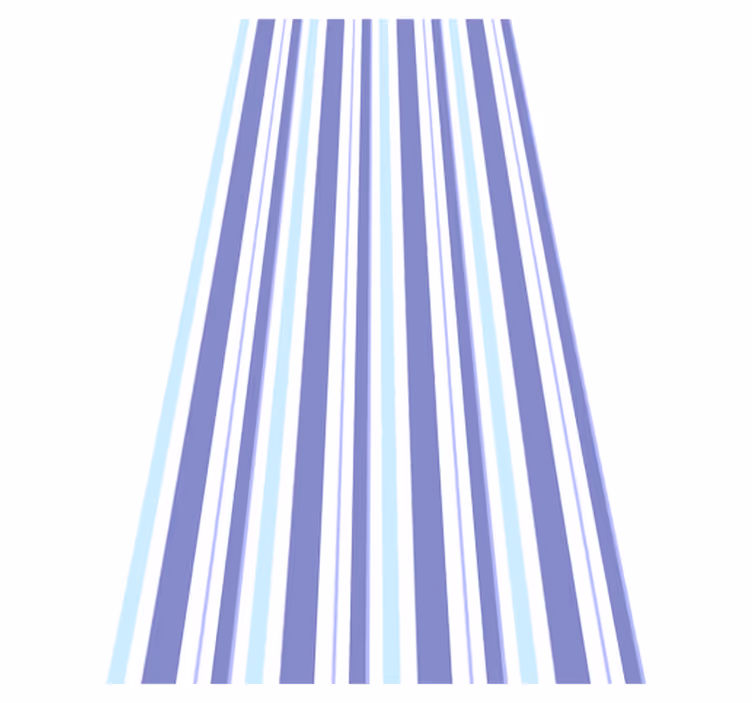 Hallway vinyl rug with thin vertical blue stripes - TenStickers